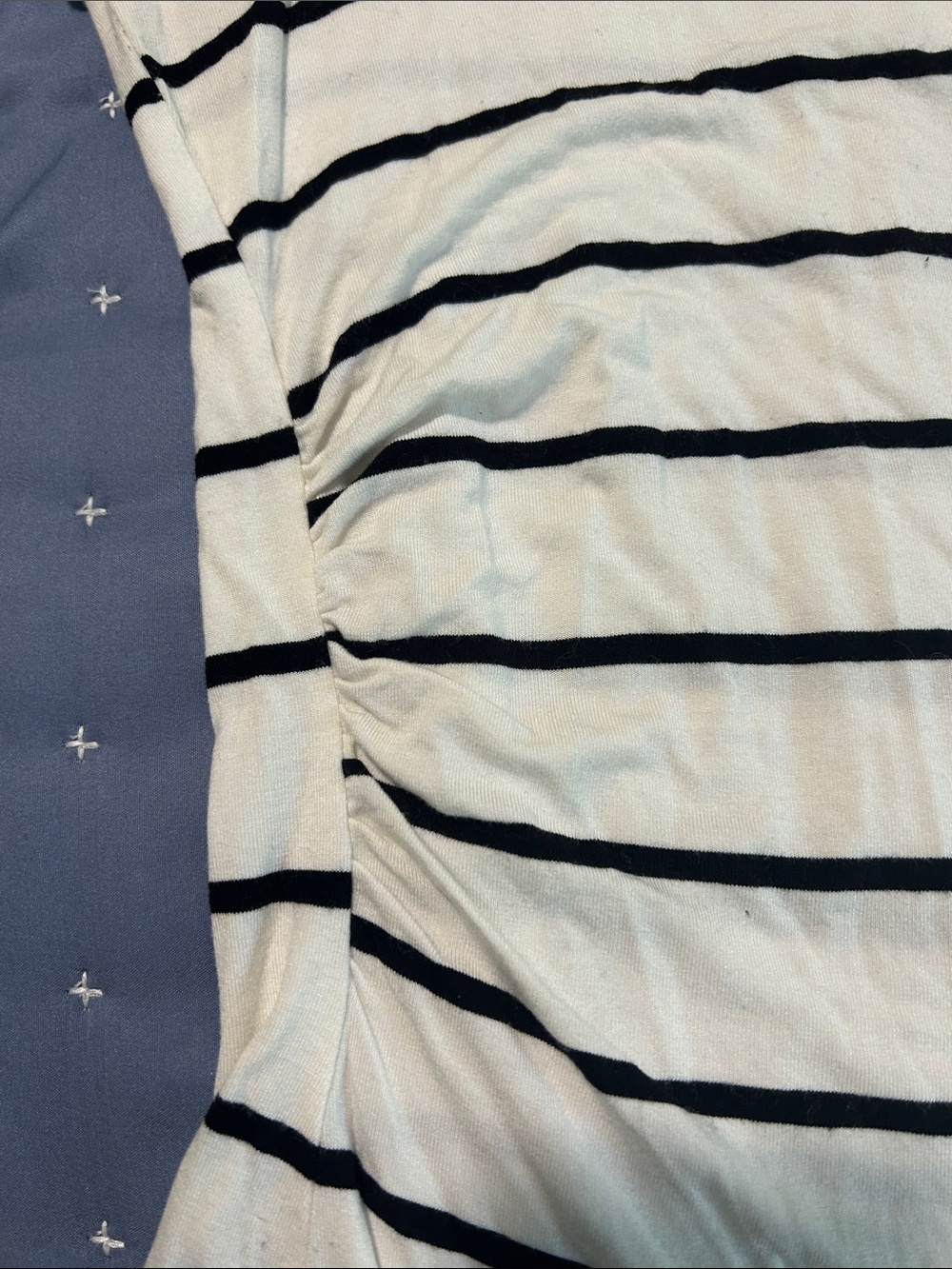 White House Black Market. Black floral cardigan and B/W Stripe Tshirt. Set of 2 - Picture 11 of 13